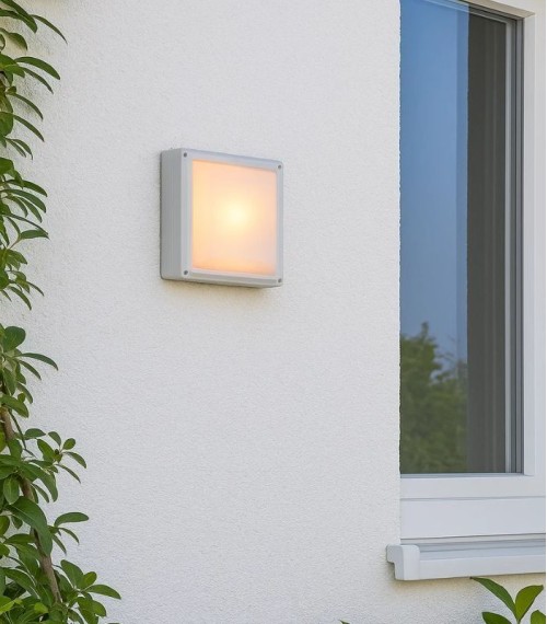 Aplique Exterior Pared E27 Blanco Gardenia